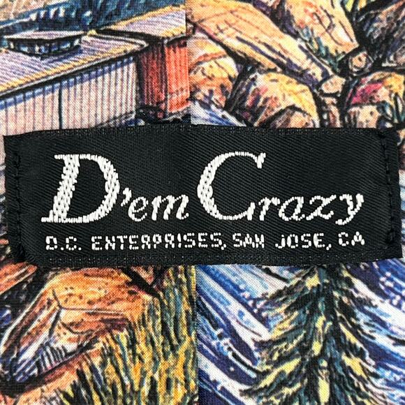 90s Alaskan Scenic neck tie Dem Crazy 1990s vintage - Picture 4 of 8